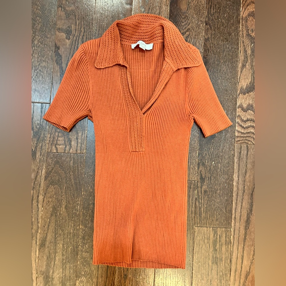 Women’s Loft Knit Vneck Polo Sweater